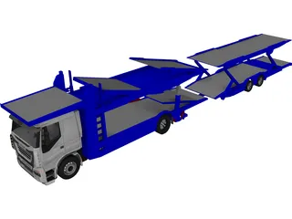 Iveco Stralis Car Carrier 3D Model