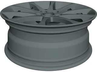Roda Aro 17 CAD 3D Model