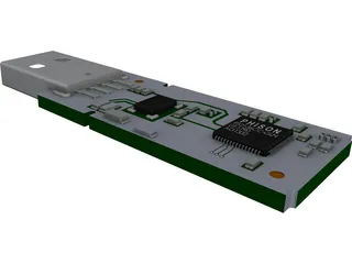 USB Memory Stick Internal Parts CAD 3D Model