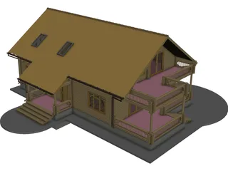 Wooden House 3D Model