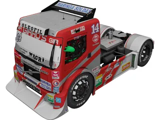 Volvo FH Clay Truck Racing 3D Model