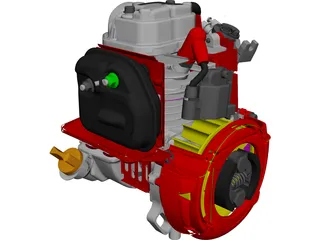 Honda GX25 Engine CAD 3D Model
