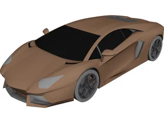Lamborghini Aventador CAD 3D Model