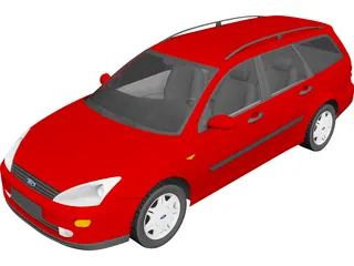 Ford Focus Wagon (1998) 3D Model 3D Preview