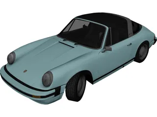 Porsche 911 Targa 930 (1974) 3D Model 3D Preview