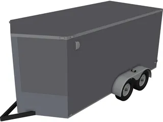 Light Trailer CAD 3D Model