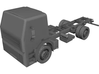 Iveco Light Truck Chassis CAD 3D Model