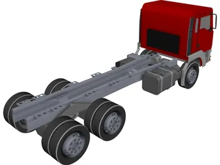 MAN Truck 6x4 CAD 3D Model
