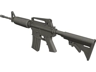 M16 Rifle CAD 3D Model