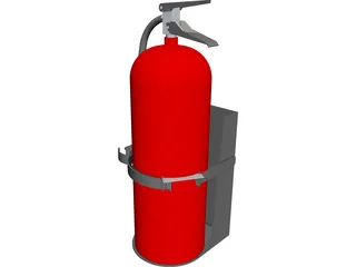 Fire Extinguisher 20lb CAD 3D Model