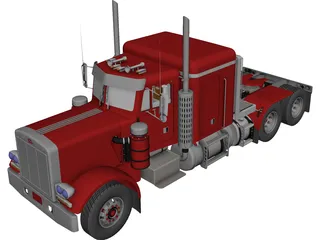 Peterbilt 353 Western Live CAD 3D Model