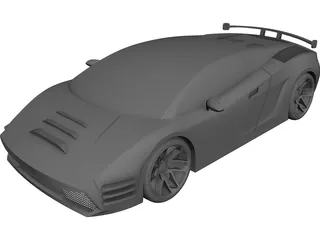 Lamborghini Gallardo Concept CAD 3D Model