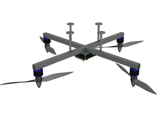 Quadrocopter CAD 3D Model