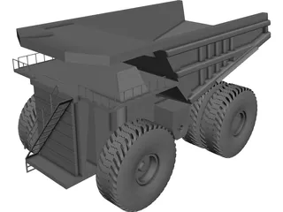 Caterpillar 797B Mining Haul Truck CAD 3D Model