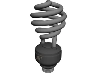 Energy Saving Lamp CAD 3D Model