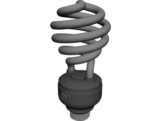 Energy Saving Lamp 3D Model