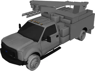 Ford F450 Ultility Truck 3D Model