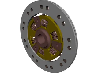 Mechanical Clutch Friction Plate CAD 3D Model