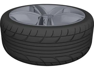 Audi Original Wheel CAD 3D Model