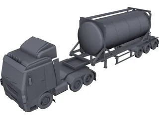 Iveco Tanker Truck CAD 3D Model