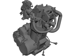 KTM 640 LC4 Engine 3D Model