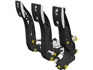 Tilton 900-series Racing Pedal Box 3D Model