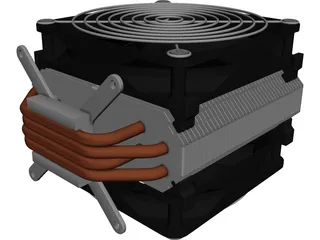 CPU Heatsink CAD 3D Model