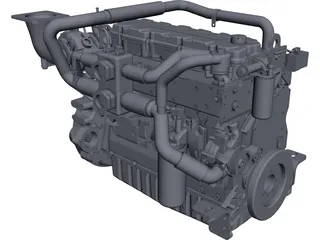 Caterpillar C9 Engine CAD 3D Model