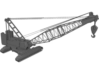 Crawler Crane CAD 3D Model