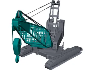 Crawler Crane CAD 3D Model