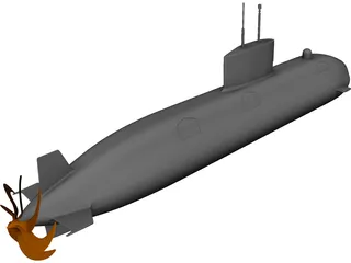 Victoria Class UK Submarine 3D Model 3D Preview