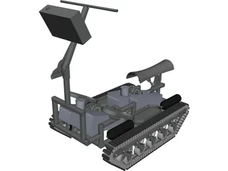 Personal Tracked Vehicle CAD 3D Model