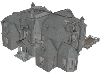 Neo-Classical Mansion 3D Model