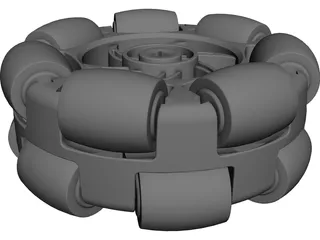 Omni Wheel 4 inch CAD 3D Model