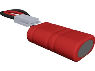Micro-T NiMH Battery CAD 3D Model