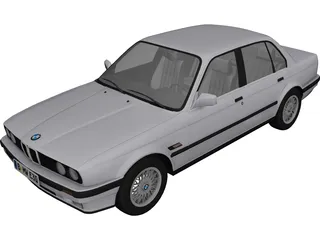 BMW E30 320i 4-door 3D Model