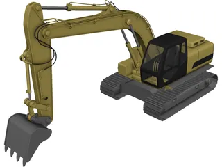 Excavator 3D Model 3D Preview
