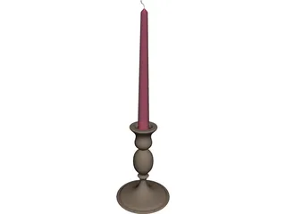 Candle 3D Model 3D Preview