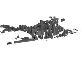 Boston Downtown 3D Model