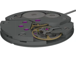 Watch Working Moving Model CAD 3D Model