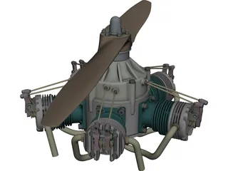 HAHN Sternmotor CAD 3D Model