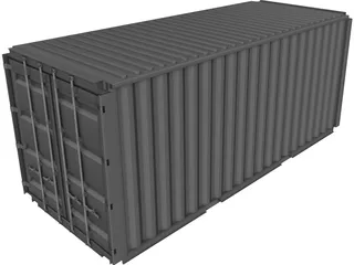 Shipping Container ISO 20ft  CAD 3D Model