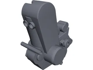 KTM 525 Engine CAD 3D Model