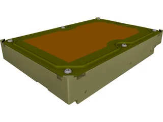 3.5 HDD SATA CAD 3D Model