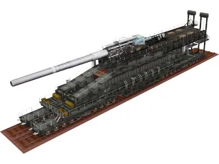 Dora Rail Gun 810mm 3D Model