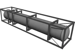 LNG/Cryo Container ISO 40ft 3D Model