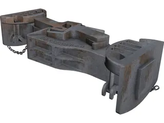SA-3 Train Coupling 3D Model 3D Preview