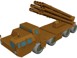 BM-30 Smerch (Tornado) 3D Model