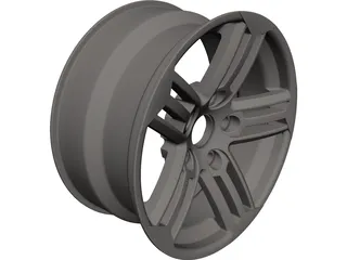VW Scirocco Wheel Talladega 17 inch CAD 3D Model