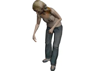 Woman Golfer 3D Model